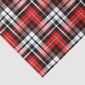 Red Black White Plaid Tartan Pattern Design  Tissuepapier (Detail)