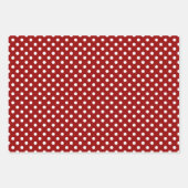 Red Black White Polka Dot Pattern Inpakpapier Vel (Voorkant)