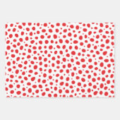 Red Black White Polka Dots Pattern Inpakpapier Vel (Voorkant 2)