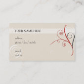 Red Black White Spirals Visitekaartje (Achterkant)