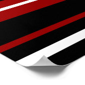 Red Black White Striped Socket Monkey Girl Sitting Poster (Hoek)