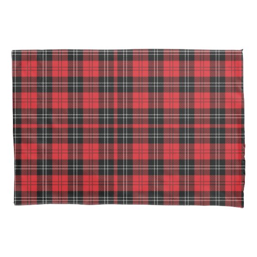 Red Black White Tartan Buffalo Pset Trendy Kussensloop (Voorkant)
