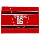 Red Black White Team Jersey Large Cadeauzakje (Achterkant)