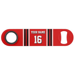 Red Black White Team Jersey Numéro personnalisé No