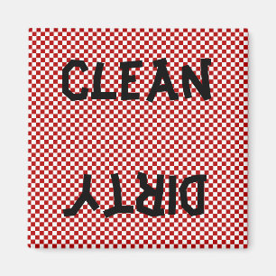 Red Black White-wasmachine Magnet Magneet