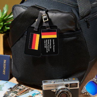 Red Black Yellow Germany Flag German Custom Bagagelabel