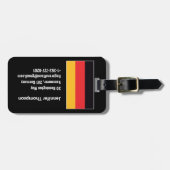Red Black Yellow Germany Flag German Custom Bagagelabel (Voorkant horizontaal)