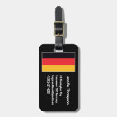 Red Black Yellow Germany Flag German Custom Bagagelabel (Voorkant verticaal)