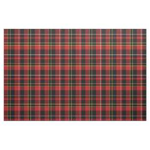 Red Black Yellow White Tartan Squares Patroon Stof