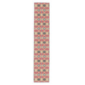 Red Blauwgroen Native American Vision Pattern Medium Tafelloper (Voorkant)