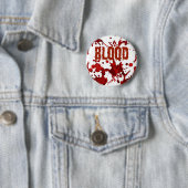 RED Blood Halloween Print Ronde Button 5,7 Cm (In situ)