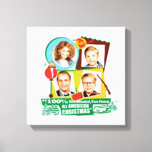 Red-Blooded, Two Fisted, All American Christmas Canvas Afdruk