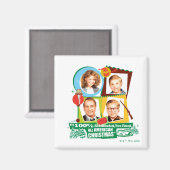 Red-Blooded, Two Fisted, All American Christmas Magneet (Voorkant / Achterkant)