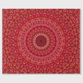 Red Bloom Garden Mandala Cadeaupapier (Vlak)