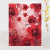 Red Bloom Symphony Kaart (Gele Bloem)