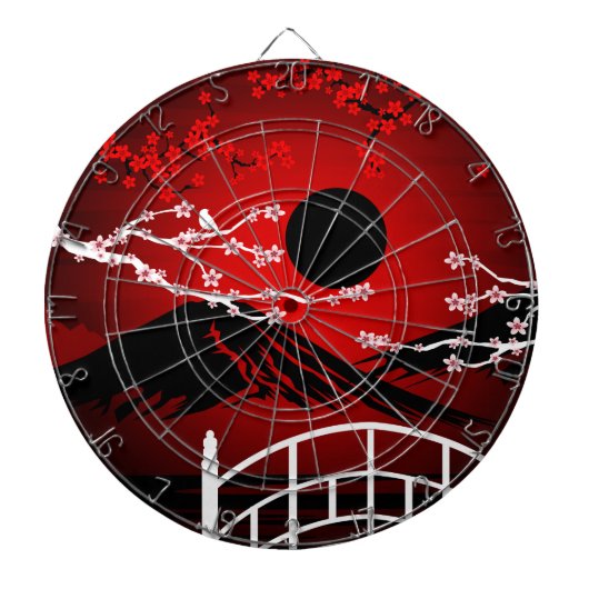 Red Blossom Dartbord (Voorkant)