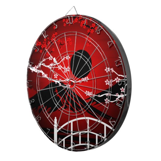 Red Blossom Dartbord (Voorkant Rechts)