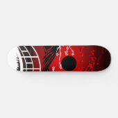 Red Blossom Skateboard (Horizontaal)