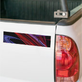 Red Blu Abstract Fractal Background Bumpersticker (Op Truck)
