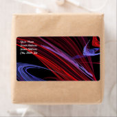Red Blue Abstract Fractal Shipping Label (Insitu)