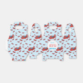 Red Blue Airplane Pattern Kinder Boys Girls Birthd Bedankdoosjes (Uitgevouwen)