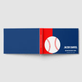 Red Blue Baseball Bar Mitzvah Livre d'hôtes (Complet)
