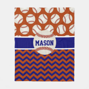 Red Blue Baseball op maat Fleece Deken