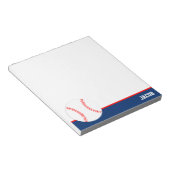 Red Blue Baseball op maat Notitieblok (Schuin)