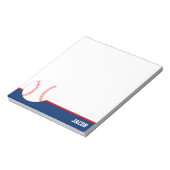 Red Blue Baseball op maat Notitieblok (Gedraaid)