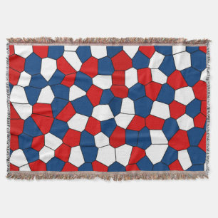 Red Blue Black Abstract Patroon Deken