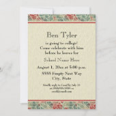 Red Blue Brown Trunk Party Invitation (Devant)