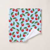 Red Blue Cherry Design Bad Handdoek (Wasdoekje)