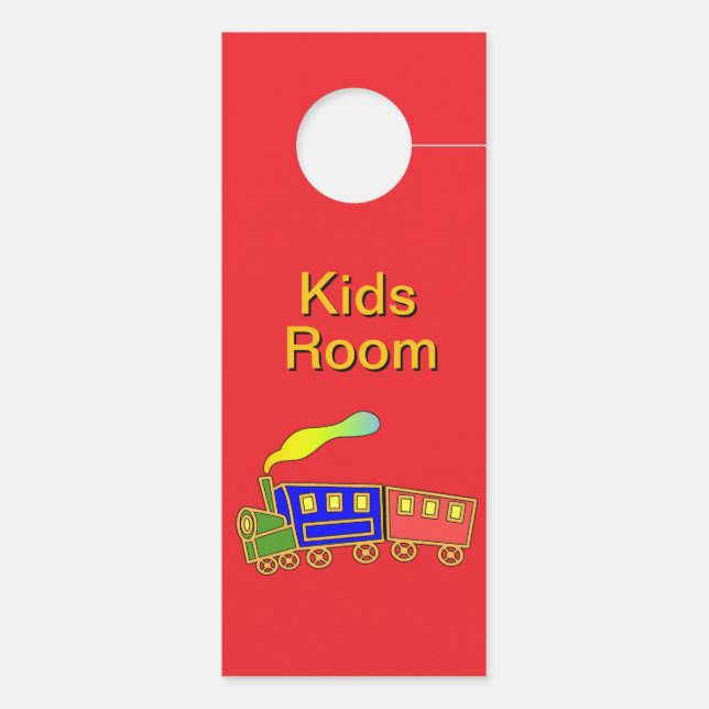 Red Blue Choo Choo Train Kinder kamer (Achterkant)