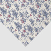Red & Blue Christmas Santa Toile Tissuepapier (Detail)