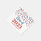 Red Blue Confetti Class of 2023 Napkins Servet (Hoek)