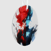 Red Blue Fire Ice Comic Style Anime Girl (devant)