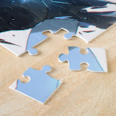 Red Blue Fire Ice Comic Style Anime Meisje Legpuzzel (Zijkant)