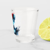 Red Blue Fire Ice Comic Style Anime Meisje Shot Glas (Rechts)