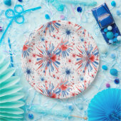 Red Blue Fireworks 4 juli Bord (Feest)