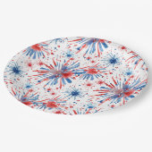 Red Blue Fireworks 4 juli Bord (Gekanteld)