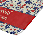 Red Blue Folk Art Kitchenware Snijplank (Hoek)