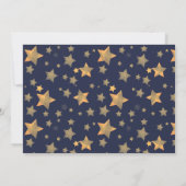 Red Blue Gold Star Elegant Kerstfeest Kaart (Achterkant)