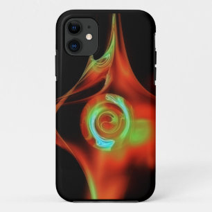 RED BLUE GREEN FRACTAL ROOS iPhone 11 HOESJE