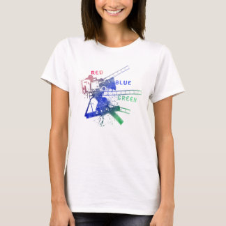 red_blue_green op videoband t-shirt