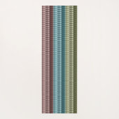 Red Blue Green Striped Patroon Yogamat (Achterkant)