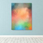 Red Blue Green Yellow Modern Abstract kunstkleurri Canvas Afdruk (Insitu (Houten vloer))