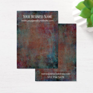 Red Blue Grunge Earring Holder Display Kaarten Visitekaartje