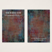 Red Blue Grunge Ketting Holder Display Kaarten Visitekaartje (Voorkant /achterkant)