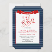 Red Blue I Do BBQ Bridal Show Invitation (Devant)