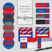 Red & Blue Modern Graduation Photo Invitation